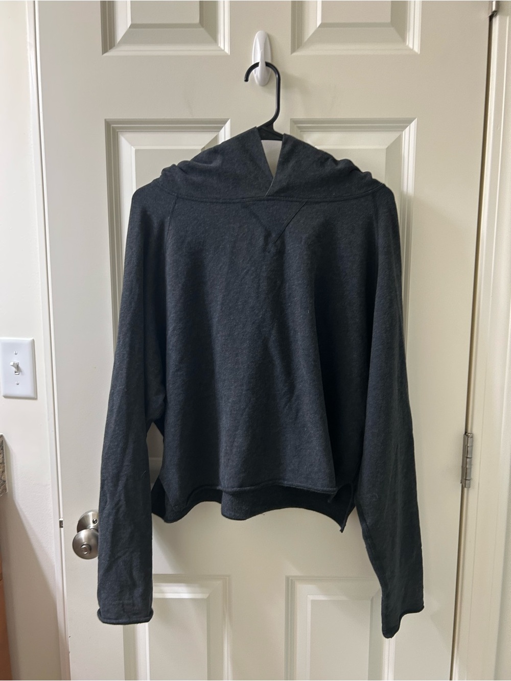 lululemon athletica Dark Gray Hooded Oversized Pullover Sweatshirt size medium